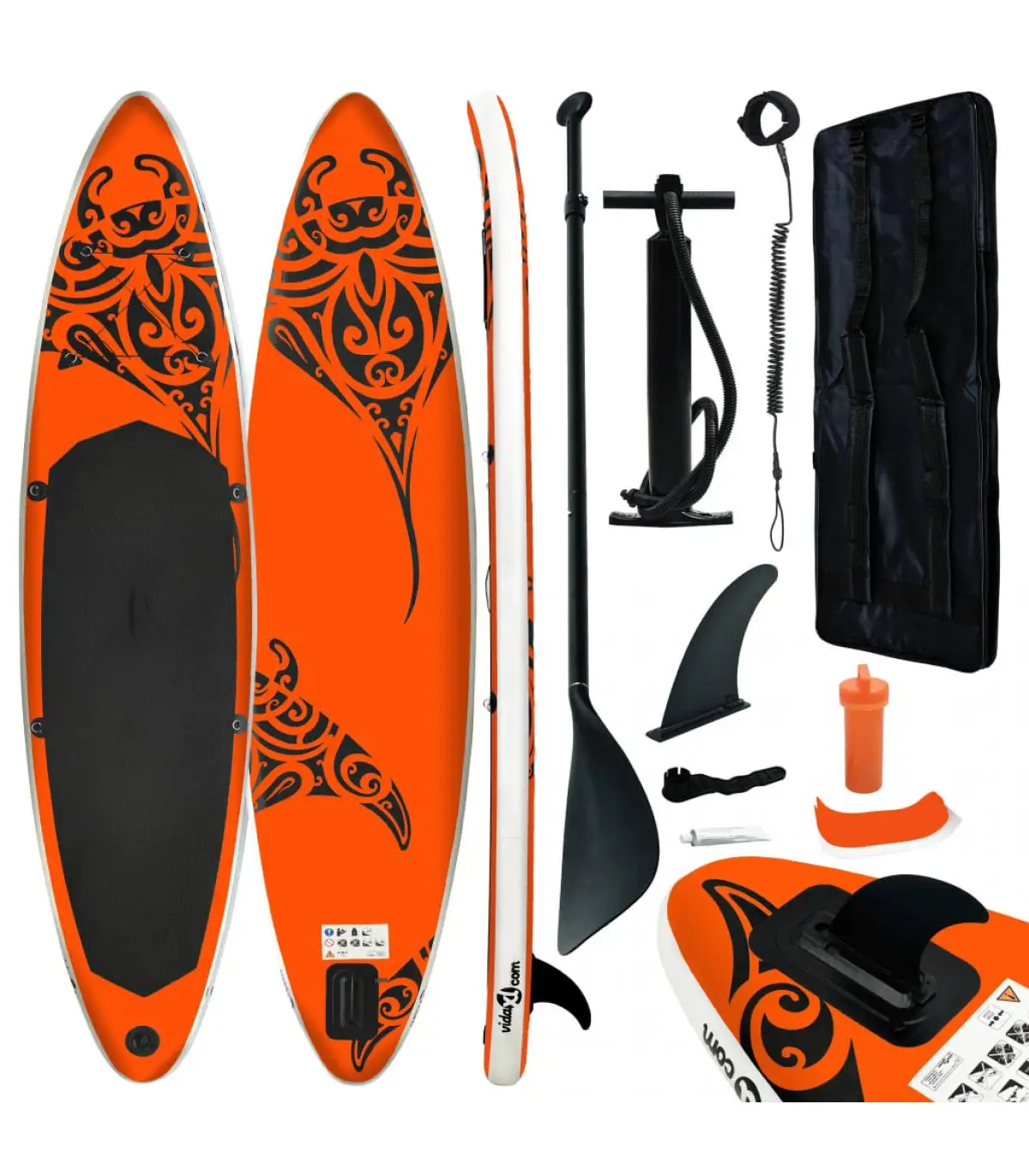 Paddleboards orange 305x76x15 cm inflatable paddle board set