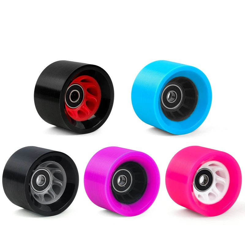 60 * 40mm Dwurzędowe rolki Akcesoria do łyżew Szybkie łyżwy Koła 95A Koło samochodowe Cztery koła Deskorolka Koła PU Czarny Niebieski
