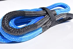 Blue 12mm*6m Tow Rope Strap,Kinetic Energy Rope,Offroad Power Stretch Snatch Rope,Heavy-Duty Vehicle Recovery Rope