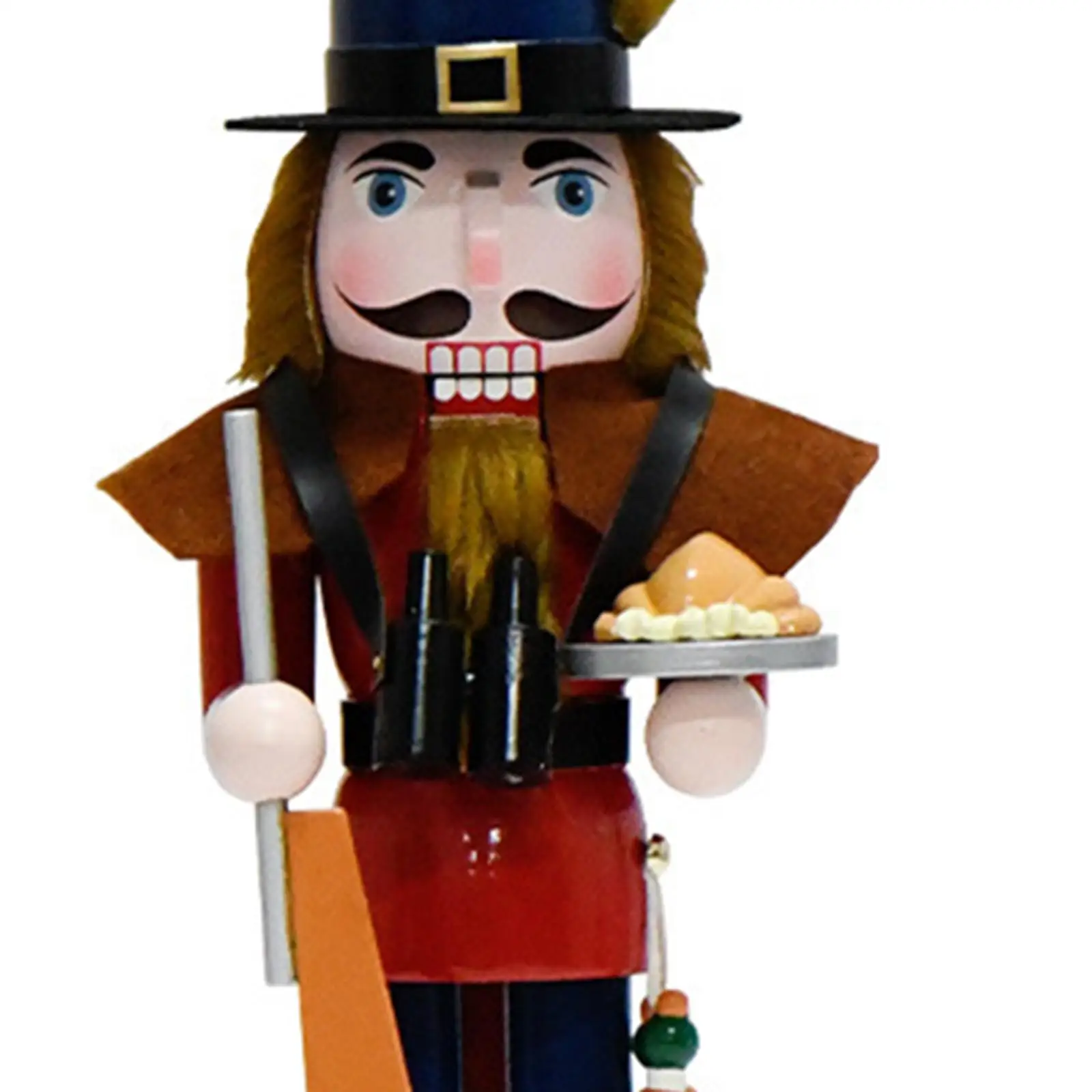 Wooden Nutcracker Ornament Nutcracker Puppet Doll Classic Handpainted 38cm Tall Nutcracker Christmas Decoration for Office