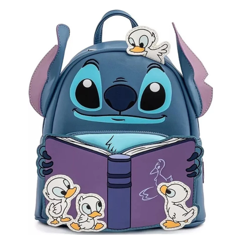 Moments Finding Nemo Darla Fish Tank Mini mochila con estampado de dibujos animados de cuero PU para mujer mochila rosa bolso