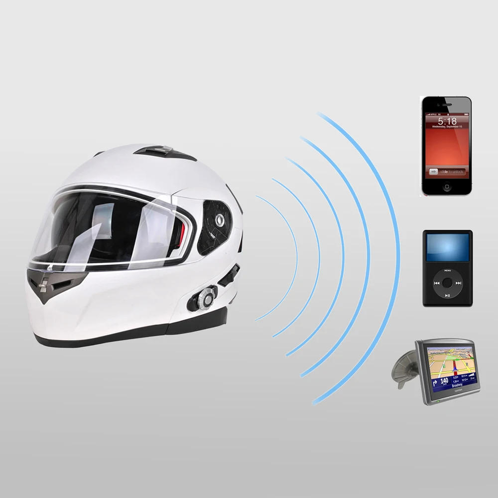 FreedConn BM2-S 953 DOT 500M Smart Motorcycle Bluetooth Helmet Built in Intercom BT FM Radio Headset Waterproof Headphone