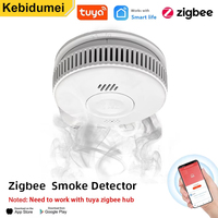 Tuya Zigbee Smoke Sensor Fire Alarm Detector Home Kitchen Security Alarm Smoke Sensor Firefighters Smartlife APP Control