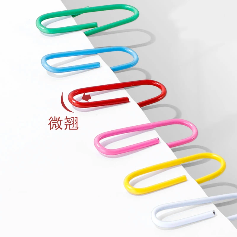 M&G Colored Paper Clips 160 Pieces/Barrel Large Document Bookmarks Office Supplies Storage Box Stationery for Organizing
