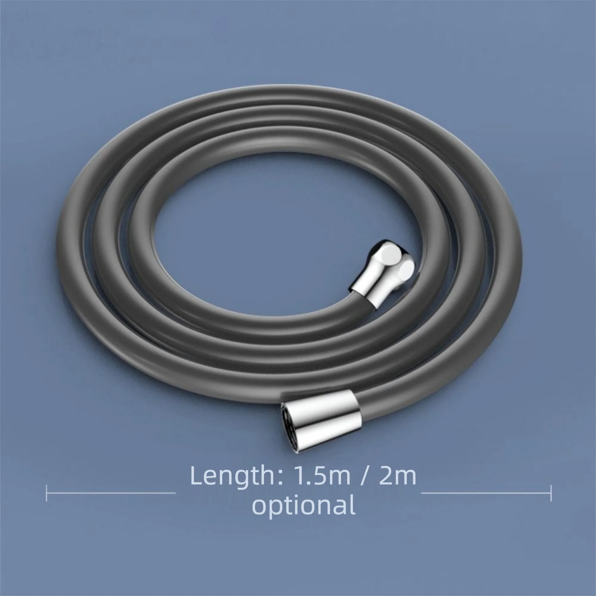 

Гибкий силиконовый душевой шланг 1,5/2 м с защитой от намотки и взрывной насадки для душа, нетоксичный универсальный смеситель, аксессуары для ванной комнаты