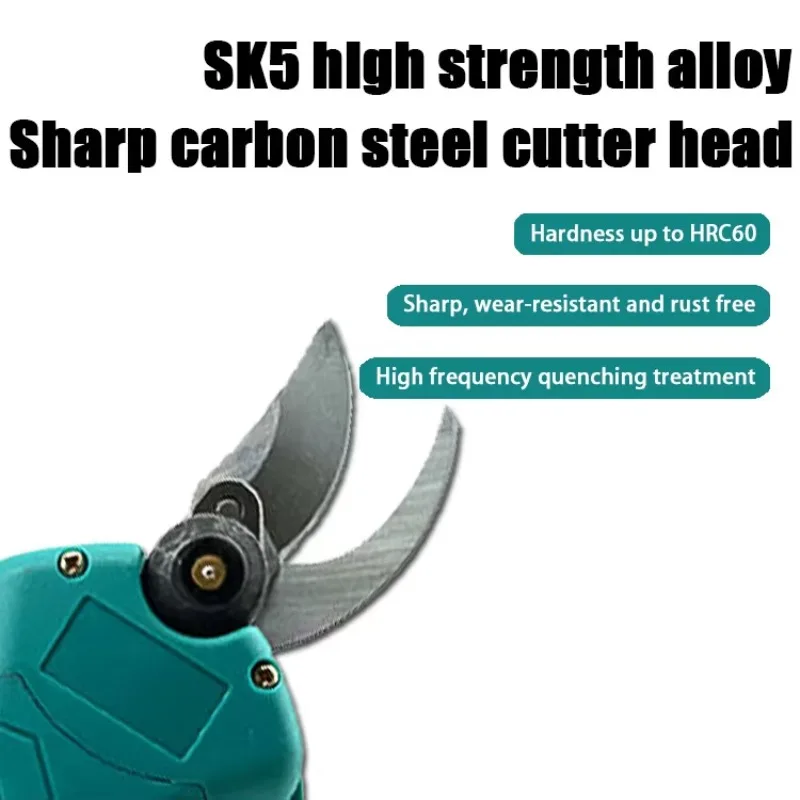 กรรไกรตัดแต่งกิ่งไฟฟ้าแบบใช้แบตเตอรี่ L สำหรับมืออาชีพ เครื่องตัดแต่งกิ่งไฟฟ้าสำหรับสวนองุ่น แบบโปรเกรสซีฟ