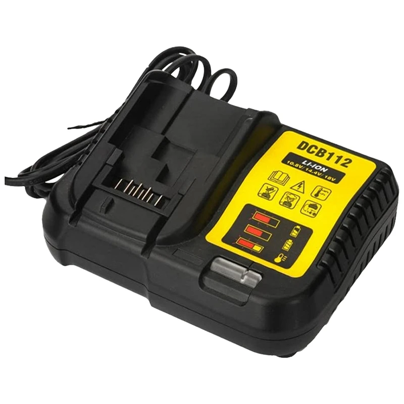 RISE-Replacement For DEW Dewei DCB112/105 Charger Can Charge 10.8-14.4-20V Lithium Battery EU Plug