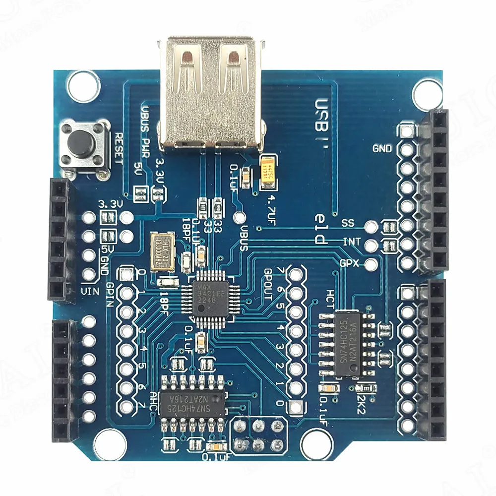 USB Host Shield 2.0 Expansion Module for Google ADK MAX3421 - USB Debugging Development Board Compatible with Arduino DIY Electr