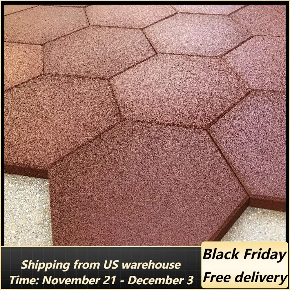 20 pcs Hexagon Rubber Pavers 10-1/2