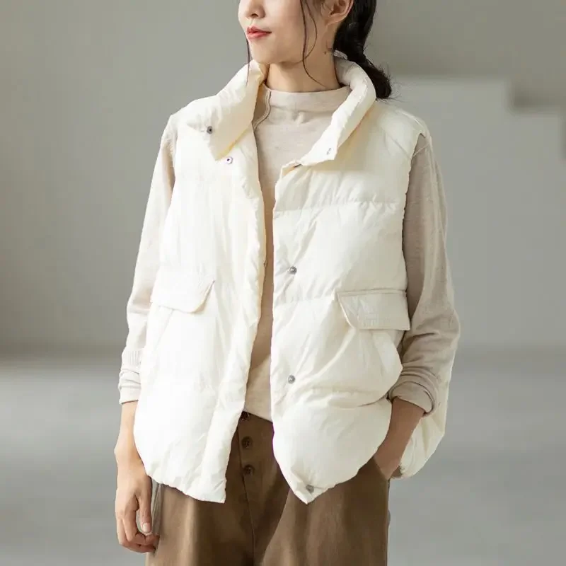 

Autumn and Winter Women's Down Vest Loose Commuting Windproof Vest