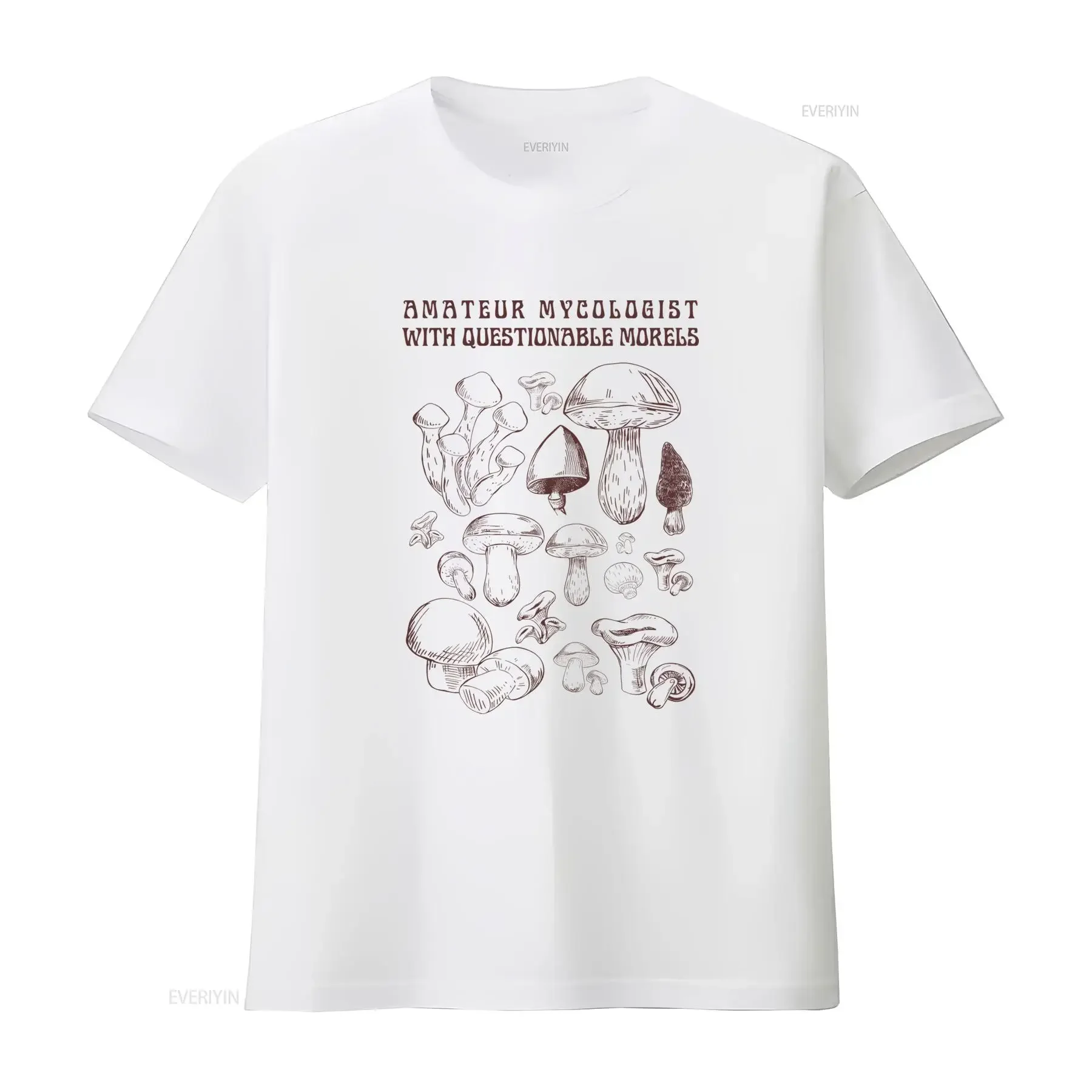 Mushroom T Shirt For Lover Y2K Fairycore Foraging Mycology Mycologist Amateur With Questionable Morels S Forestcore Goblincore