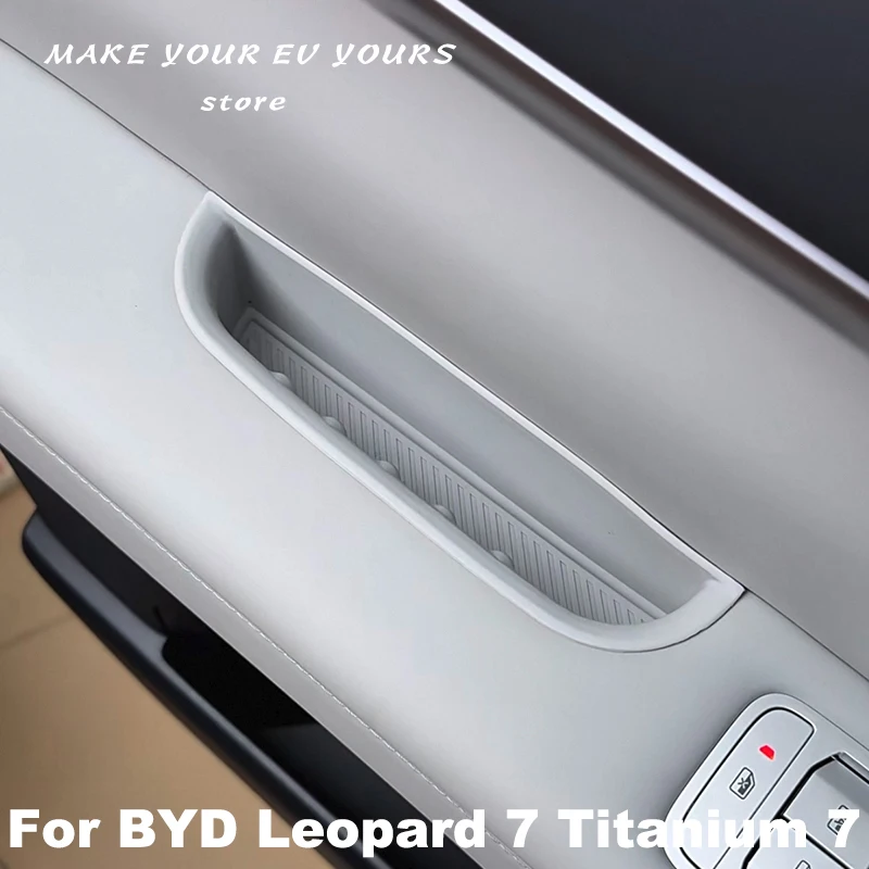 For BYD Leopard 7 Titanium 7 2025 2026 Car Door Armrest Storage Barrel Door Handle Container Holder Box Accessories