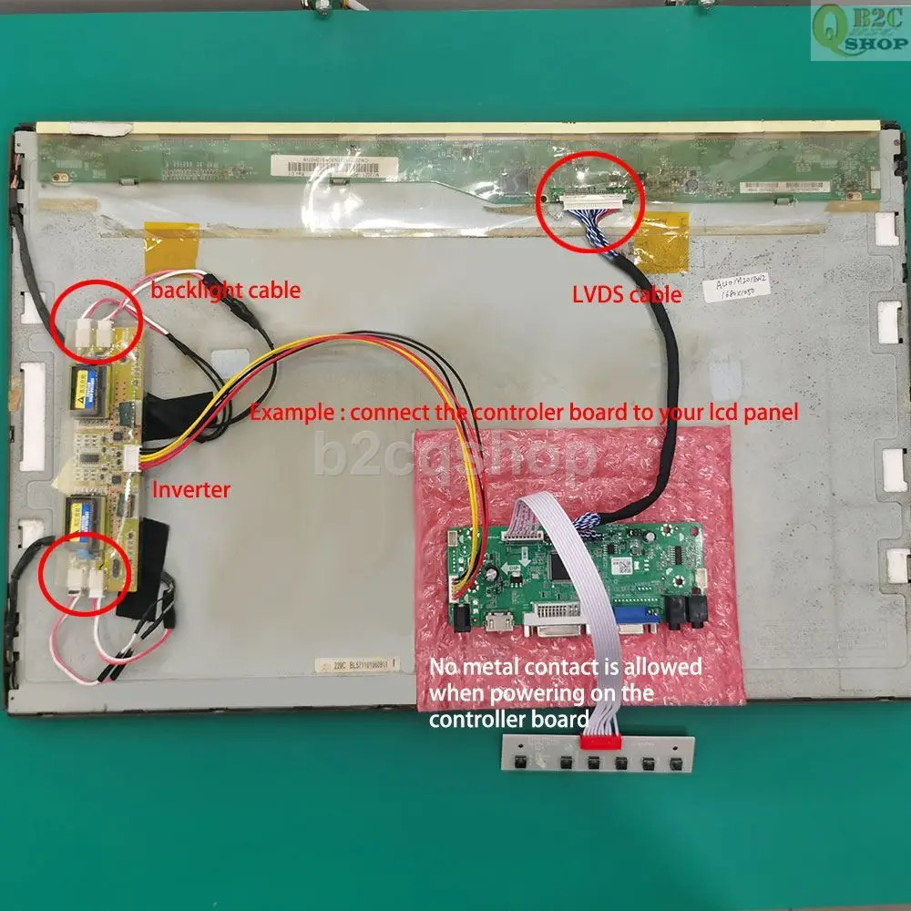 LM230WF1-TL 23" 1920X1080 LVDS Converter LCD Controller Driver Board Kit for HDMI-compatible+DVI+VGA+Audio