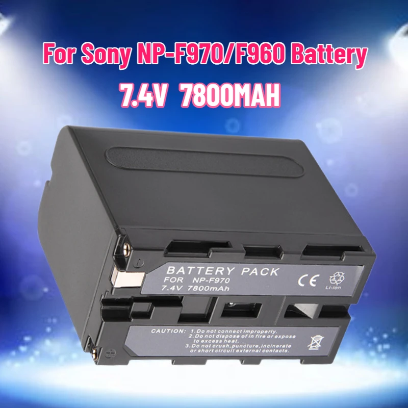 

7.4V 7800mAh NP-F970 Camcorder Battery for Sony NP-F960 Photography Fill Light Outdoor Shooting Monitor Battery