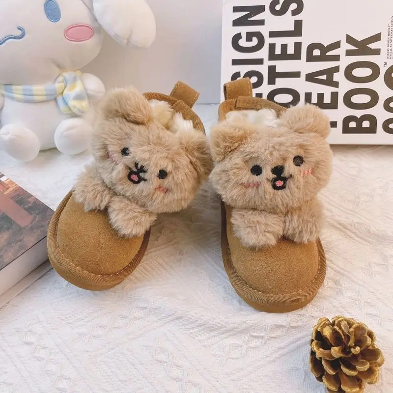 

2026 зимние новые зимние сапоги на флисовой подкладке для девочек, зимняя хлопковая обувь для детей, теплая обувь