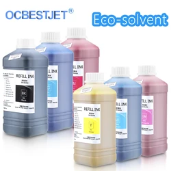 1000ml Eco-solvent Ink For Roland Mimaki Mutoh Epson DX4 DX5 DX6 DX7 XP600 TX800 4720 I3200 5113 Printhead Modified Printer