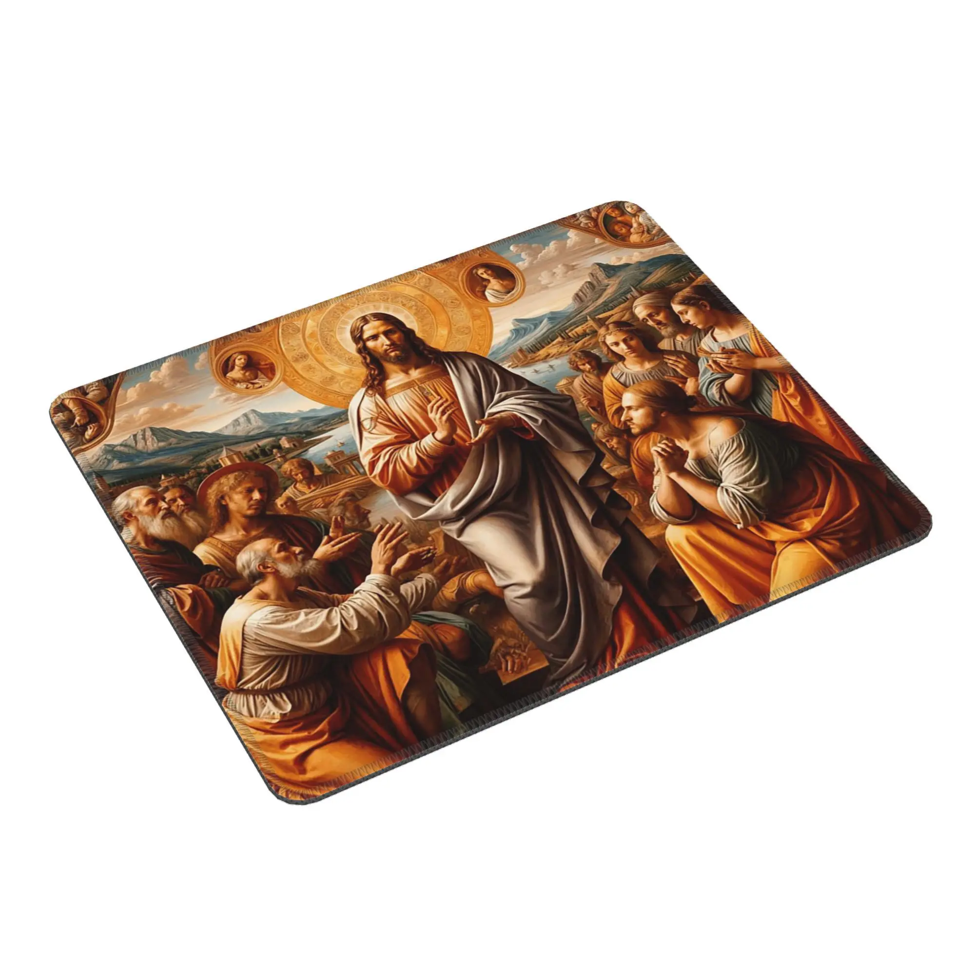 

WORSHIPING JESUS Mouse Pad Computer Keyboard Mouse Mat Gamer PC Laptop Desk Mat Office Accessories Table Mats