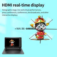 180CM HDMI 3D Hologram Fan Advertising Equipment Holographic Projector Hologram Projector Display 3D LED Fan Real-Time Display