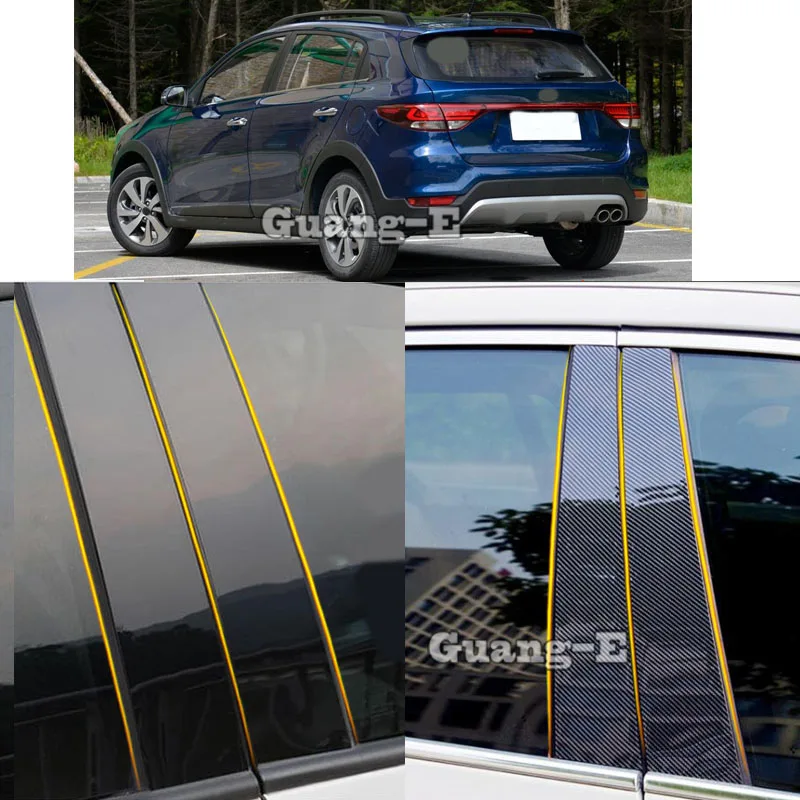

Car PC Material Pillar Post Cover Door Trim Window Molding Sticker Plate 10pcs For Kia KX CROSS 2017 2018 2019 2020 2021 2022