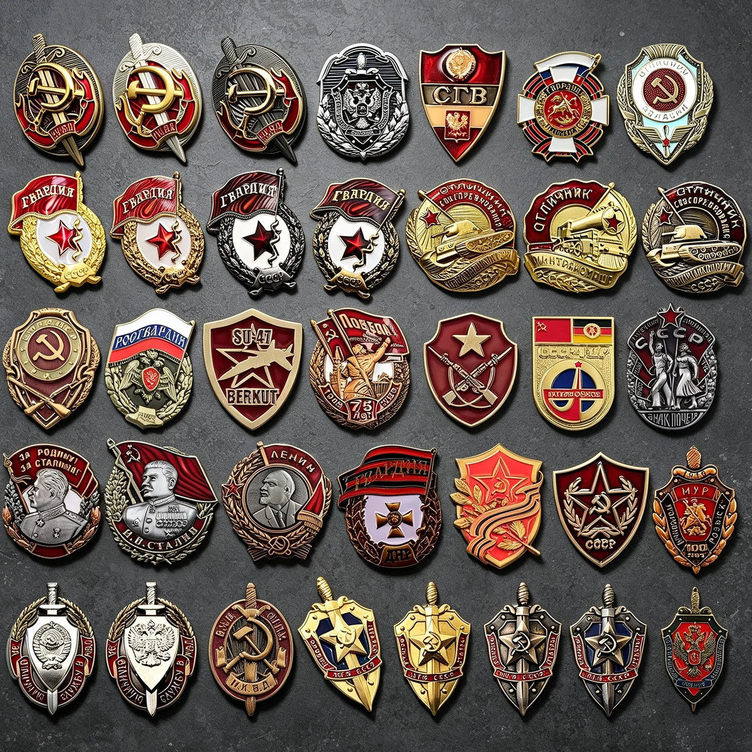 Vintage Collectible Furniture - 1 pièce, médaille et insigne de