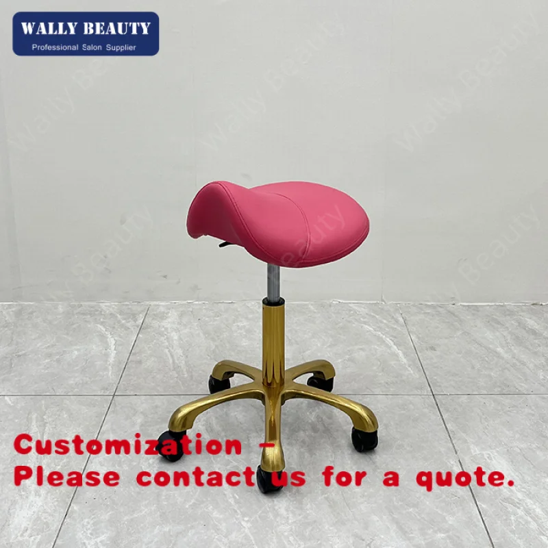

Customize.High Quality pink Adjustable Nail Technician Salon Foot Rest Pedicure Chair Stool