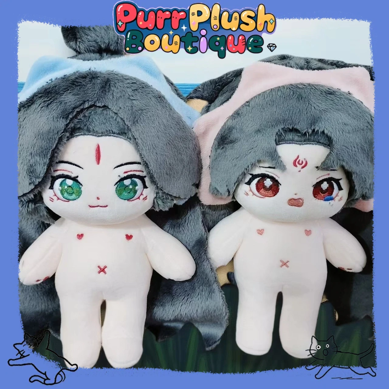 

20CM Doll Scum Villain Self Saving System Shen Qingqiu Luo Binghe Plush Body Figures Dress Up Cotton Doll Plushie Toys Xmas Gift
