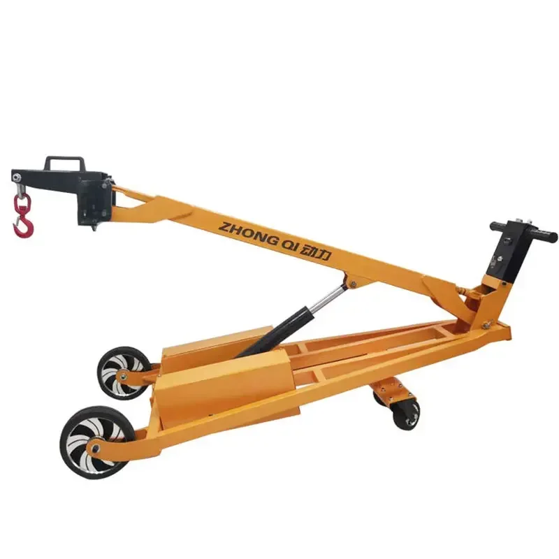 Truck Electric Hydraulic Folding Forklift Boom Loading and Unloading Truck Hand Push Oil Drum Truck Household Lift Loading