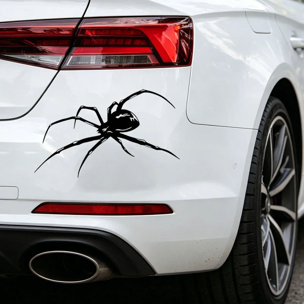 Waterproof Black Spider Sticker, Motorcycle Car Fuel Tank Refrigerator Laptop Decorative Sticker