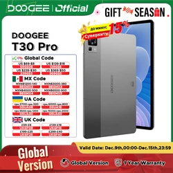 Estreia mundial DOOGEE T30 Pro Tablet MediaTek Helio G99 11 ''2.5K AplicaçãoV Certificado 8GB + 256GB 8580mAh 20MP Câmera Principal Android 13