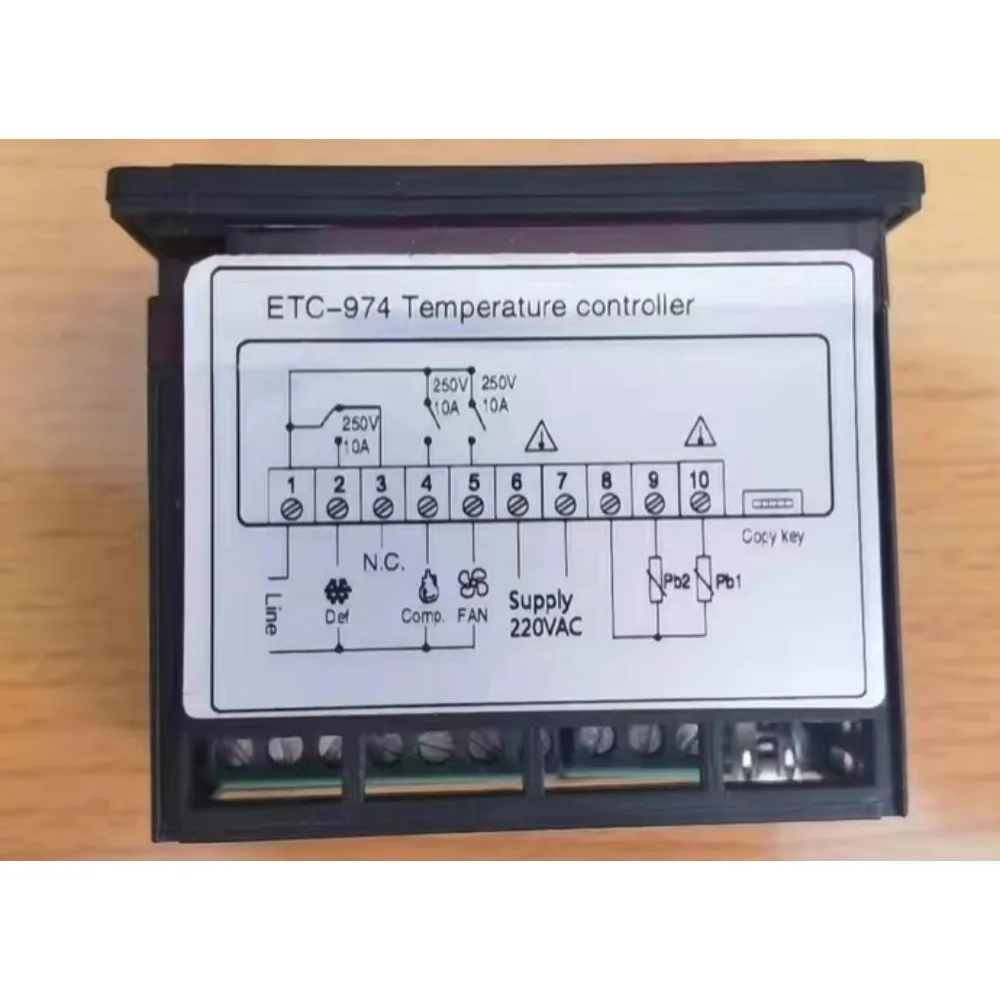 ETC-974/961/902 Refrigeration Defrost Fan Calibration Dual Sensor Digital Display Thermostat