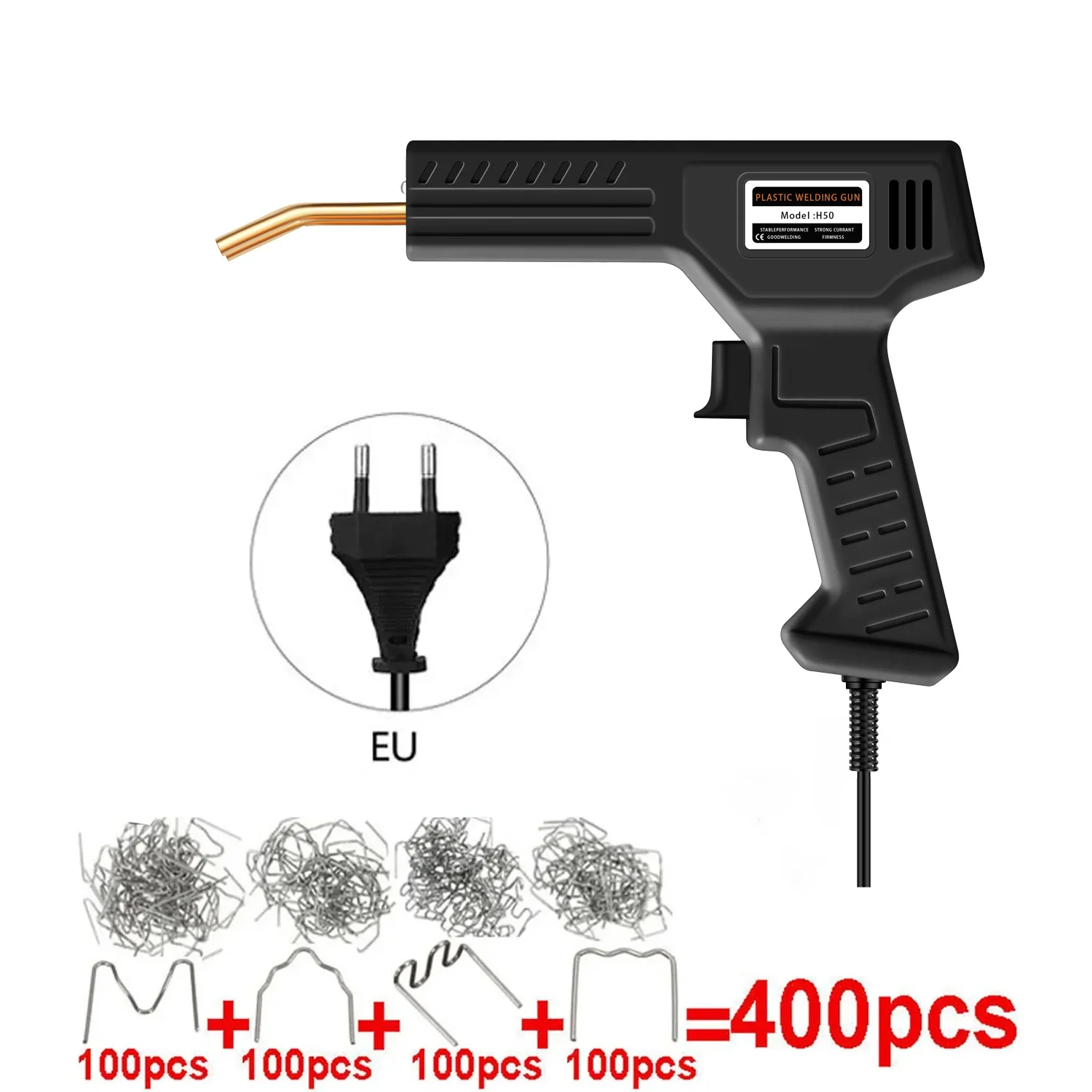 Plastic Welder Hot Nail Gun met 200/400/800/1200 spijkers voor autobumper PVC reparatie garage gereedschapsset machine lassen