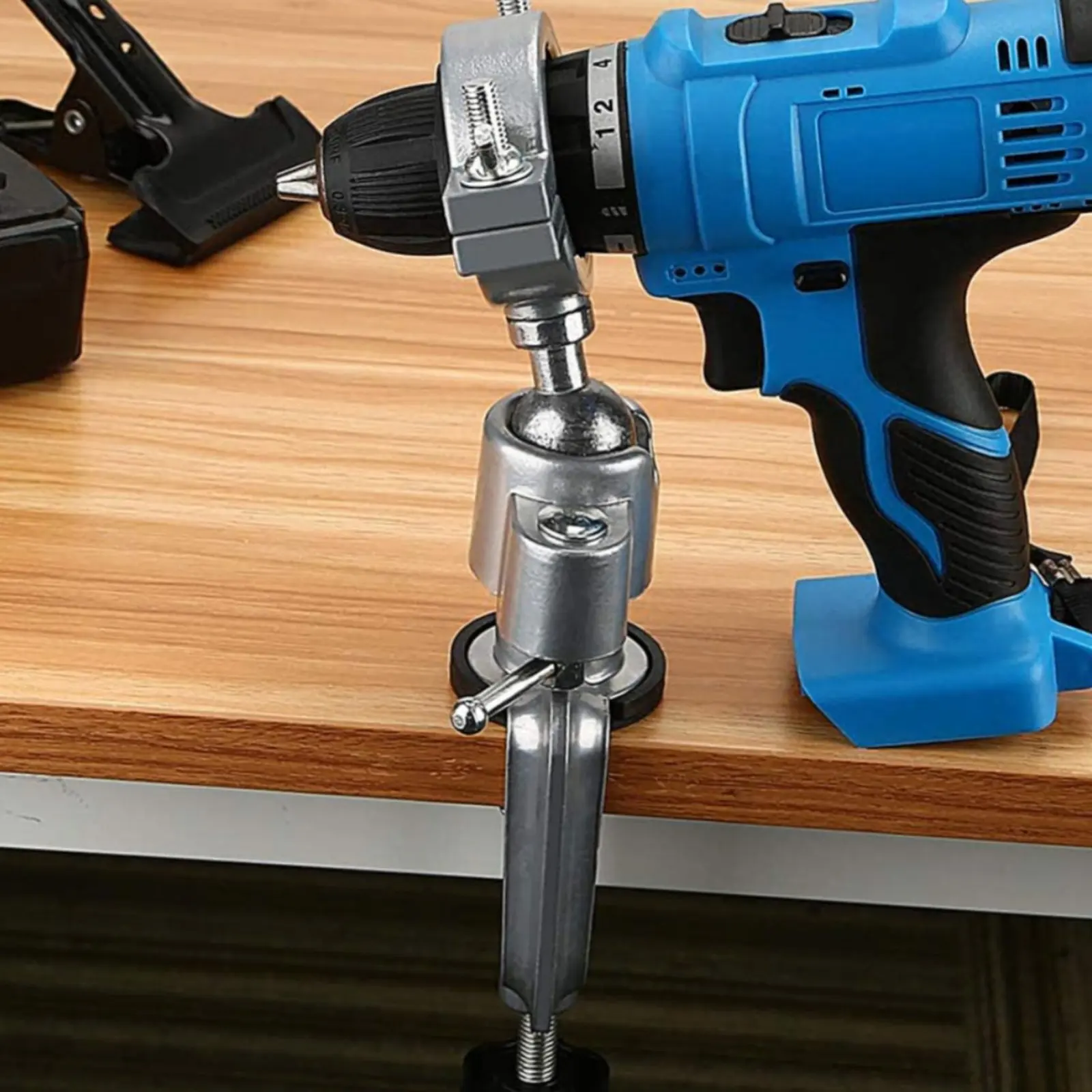 Electric Grinder Mounting Bracket Multi-Functional 360 Degree Table Vise Aluminum Alloy Drill Stand for Hobbyists
