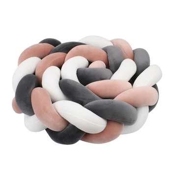 1-4M łóżeczko dla dziecka zderzak kołyska do łóżeczka dla niemowląt węzeł warkocz zderzak pluszowa poduszka poduszka łóżeczko antykolizyjne wystrój pokoju