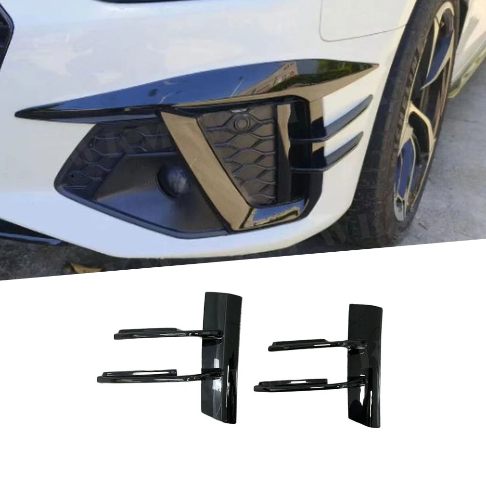 

In Stock For Audi A4 S4 2020-2024 Not Standard 2PCS Front Bumper Side Air Vent Outlet Fender Covers Trims Cars ABS Accessories