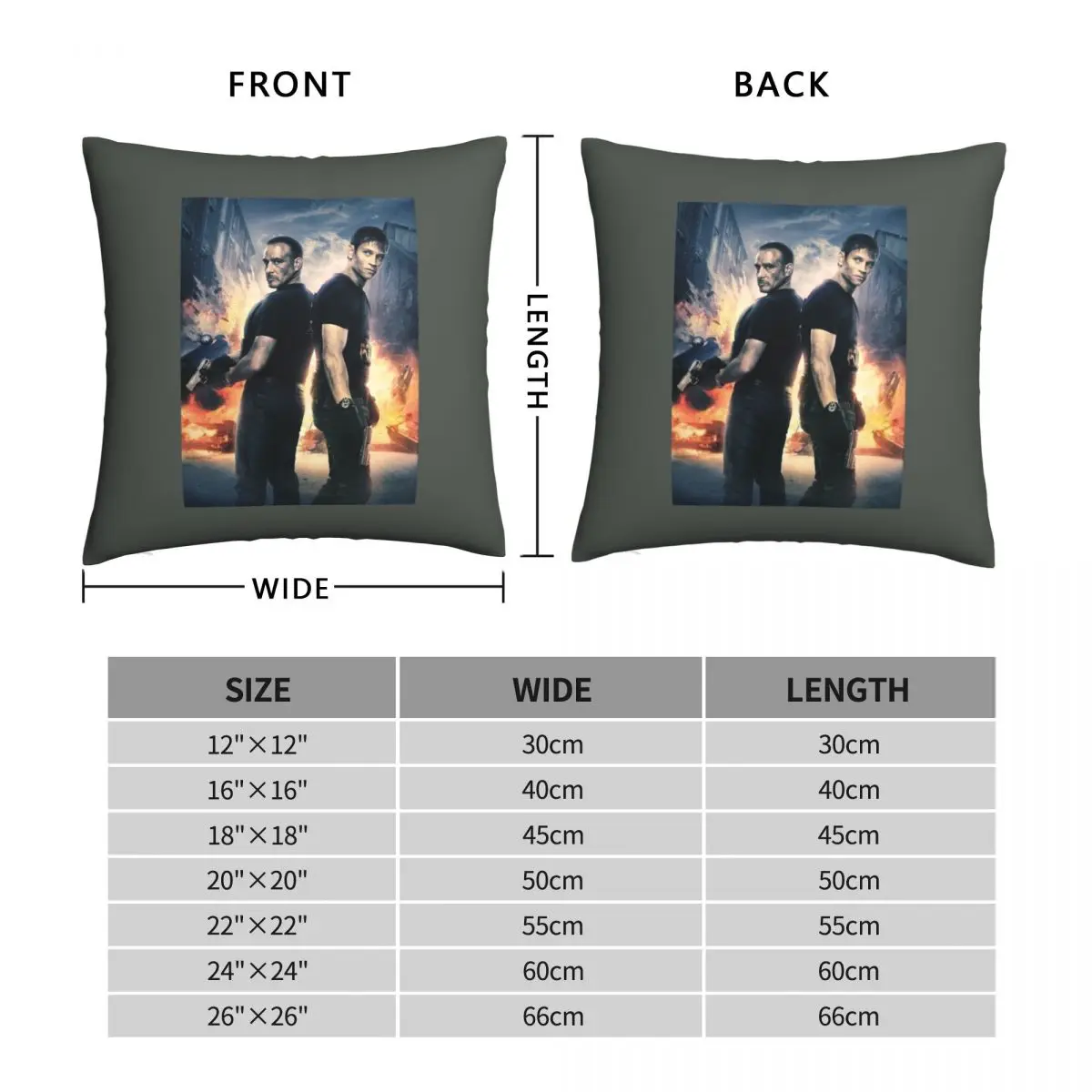 Alarm for Cobra 11 Pillowcase Polyester Linen Velvet Printed Zip Decor Sofa Cushion Cover 45x45