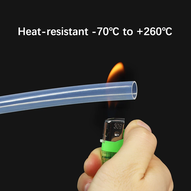 PTFE Tube 0.5/0.8/1/1.5/2/2.5/3/4/5/6/7/8/10mm Diameter FEP Insulated Hose Extruder J-head Rigid Pipe For 3D Printer Parts 1/5M