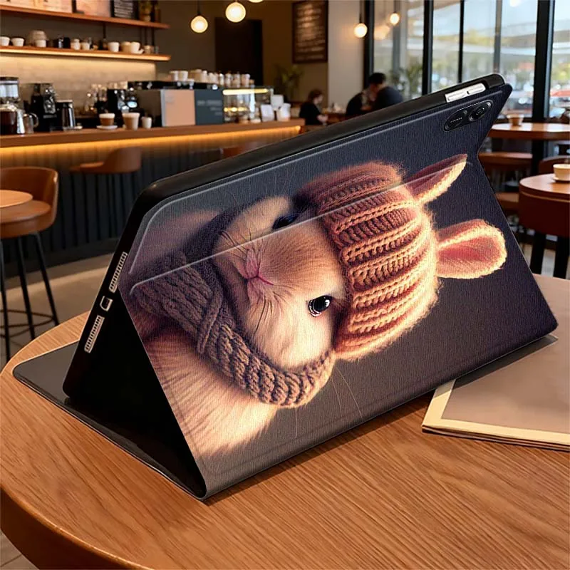 

Rabbit Creative Cute Pattern Tablet Case For Huawei Honor Pad 5 10 GT2 GT X9 X9a V9 X8a 9 V8 MagicPad 3 13 Foldable