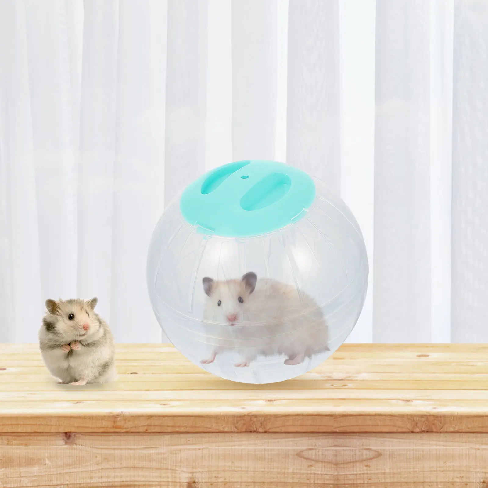 

2pcs Hamster Running Balls 14 5CM Blue Transparent Exercise Wheels for Small Animals Pet Supplies Fitness Toys