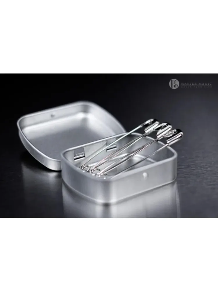 Épingles sans sécurité de Juan Colas, illusion de gadgets, gros plan, tours de magie, accessoires de magie de rue, jeux amusants de magicien, mentalisme