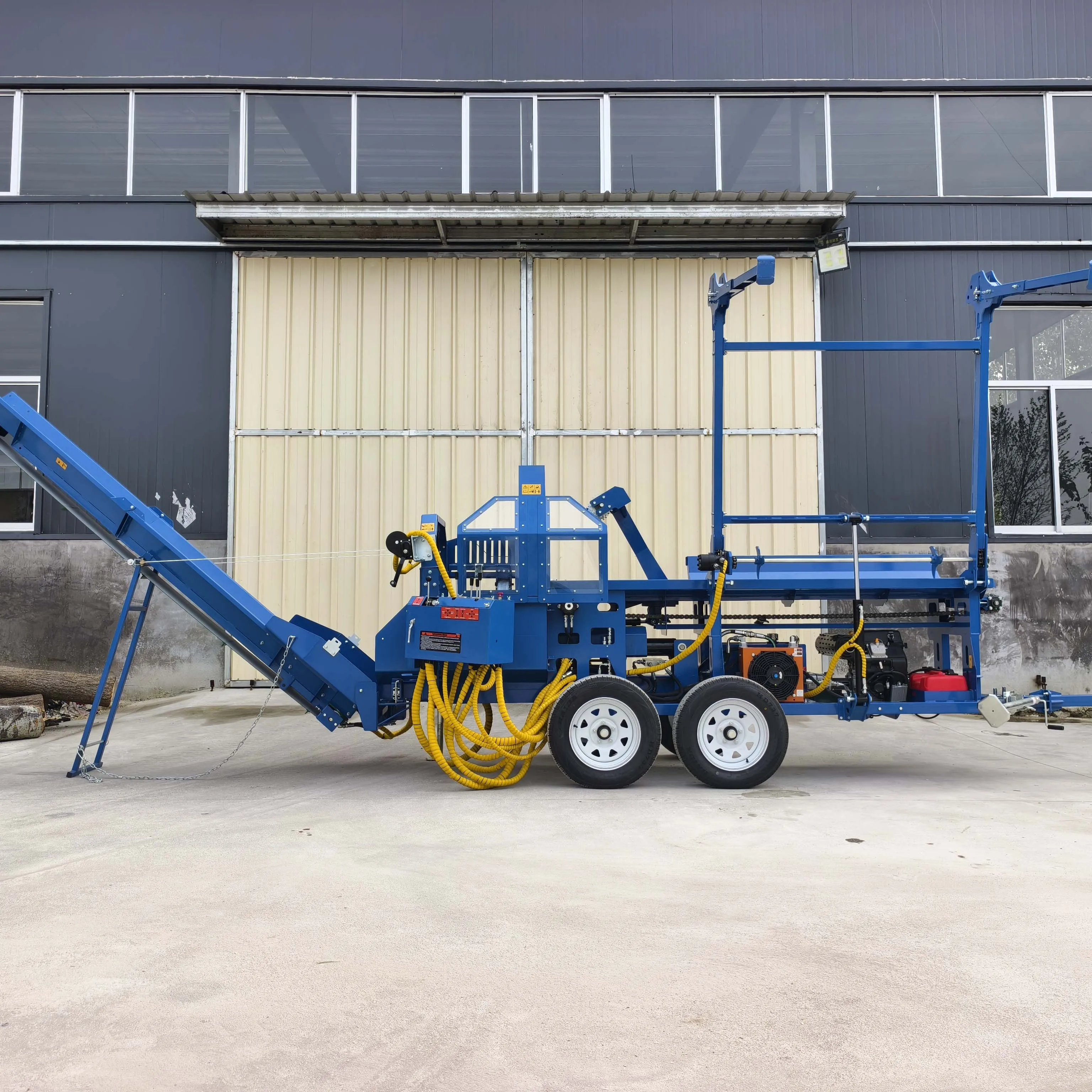YG-Customized Wood Splitting Machines Log Splitter 30 Ton Large Firewood Processor With Combined Feeding Table