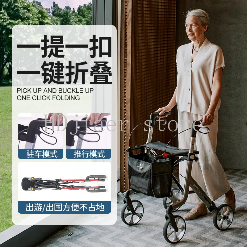 Gehhilfe für ältere Menschen, Rehabilitation, Gehhilfe – keine Installation erforderlich, handgedrückte Mobilität