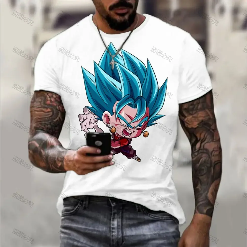 T-shirt Men Printed Super Saiya Dragon Ball Z Goku New Men's Clothes Clothing Tshirt Vegeta Tops Children's Gym Short Sleeve Y2k