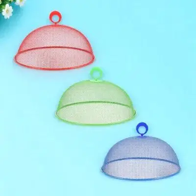 

3 pcs Food Mesh Metal Mesh Food Cover Dome Reusable Dust Covers For Outdoor Picnic Serving Dish Covers Household Kitchen