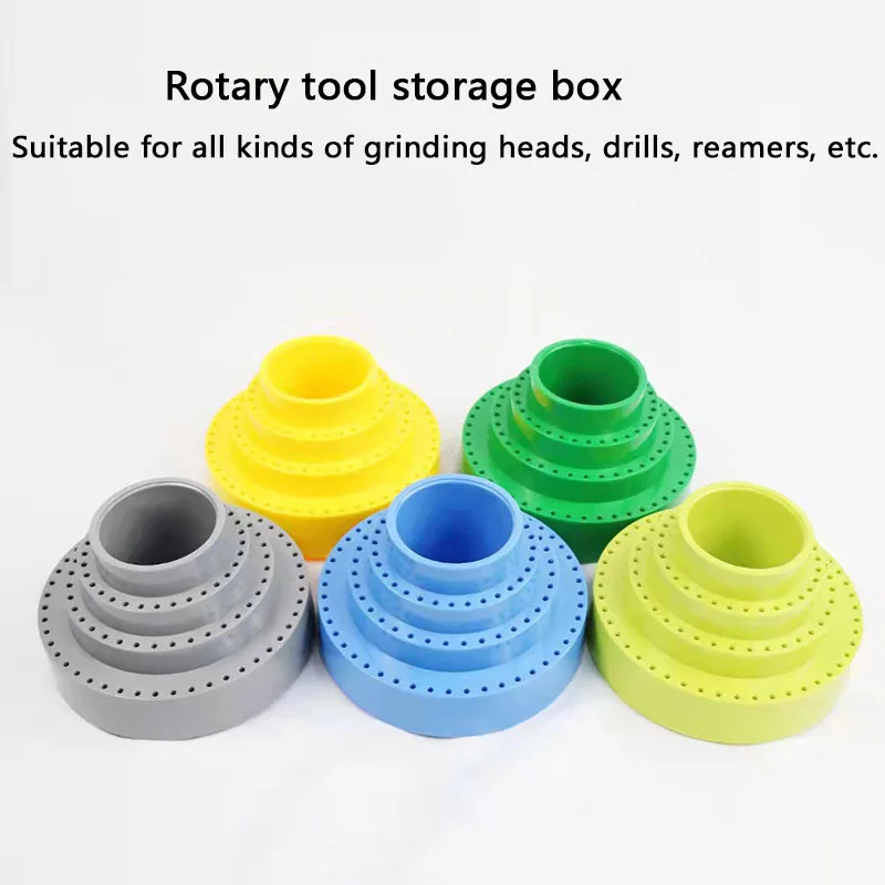 Jade carving grinding head professional rotating round drill bit storage box three-layer plastic box storage