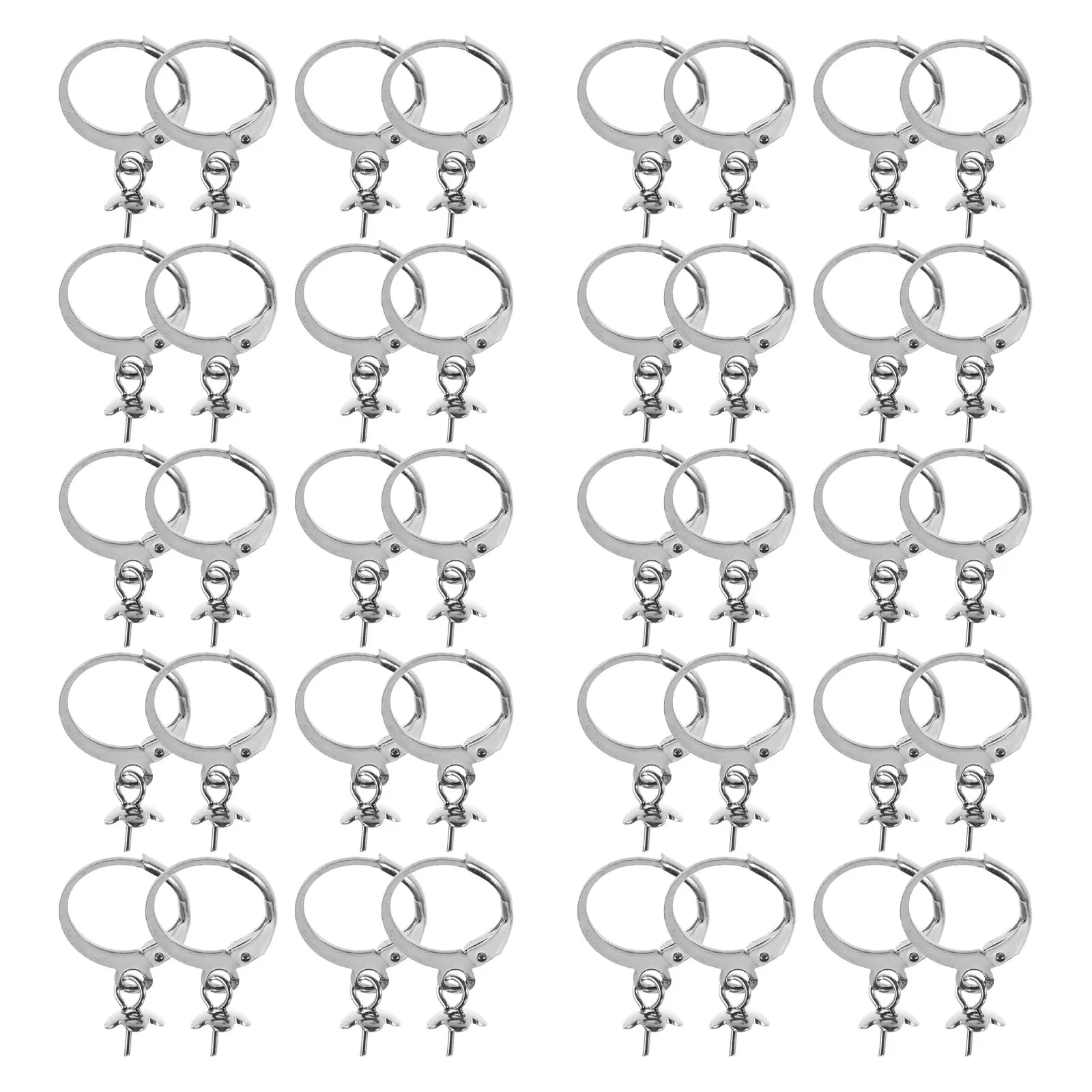 40Pcs Stainless Steel French Hook Earring Findings Round Lever Back Earwires for DIY Jewelry Crafting Elegant Timeless Earring