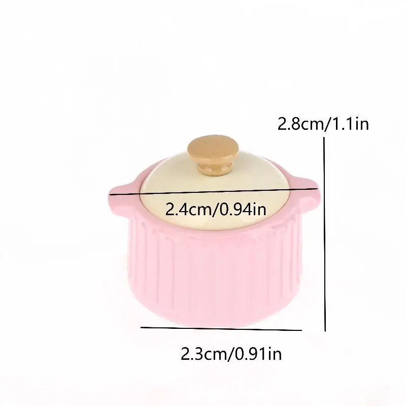 1/12 Miniatuur Poppenhuis Keuken Boterkleurige Soeppan Model Poppenhuis Keukengerei Decoratie Poppenhuis Micro Scène Ornament