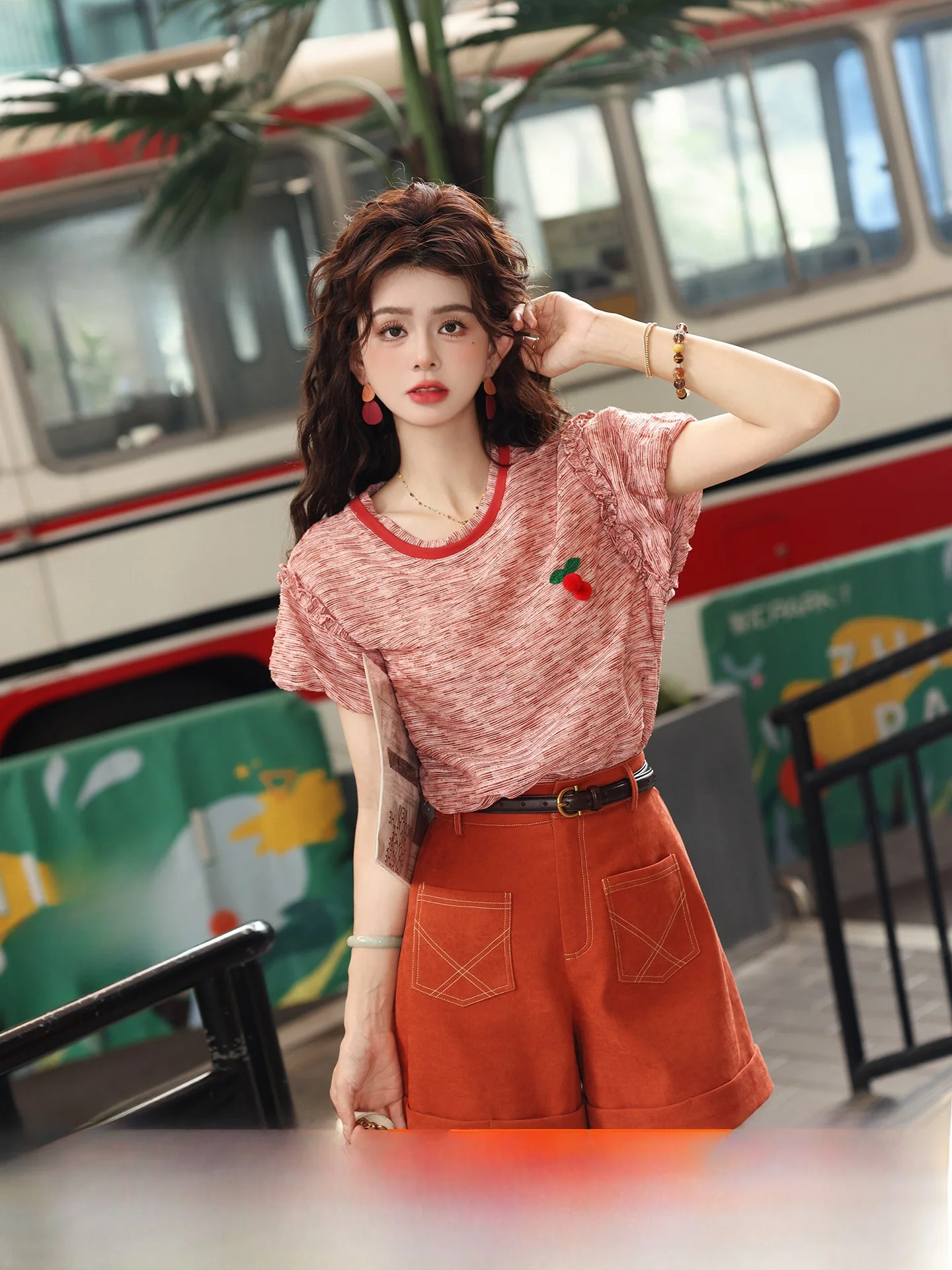 

Chend Vintage ort Sve T-irt Women's Summer New Casual Unique Beautiful Anti-Aging Top round Ne Regular Length Polyes...