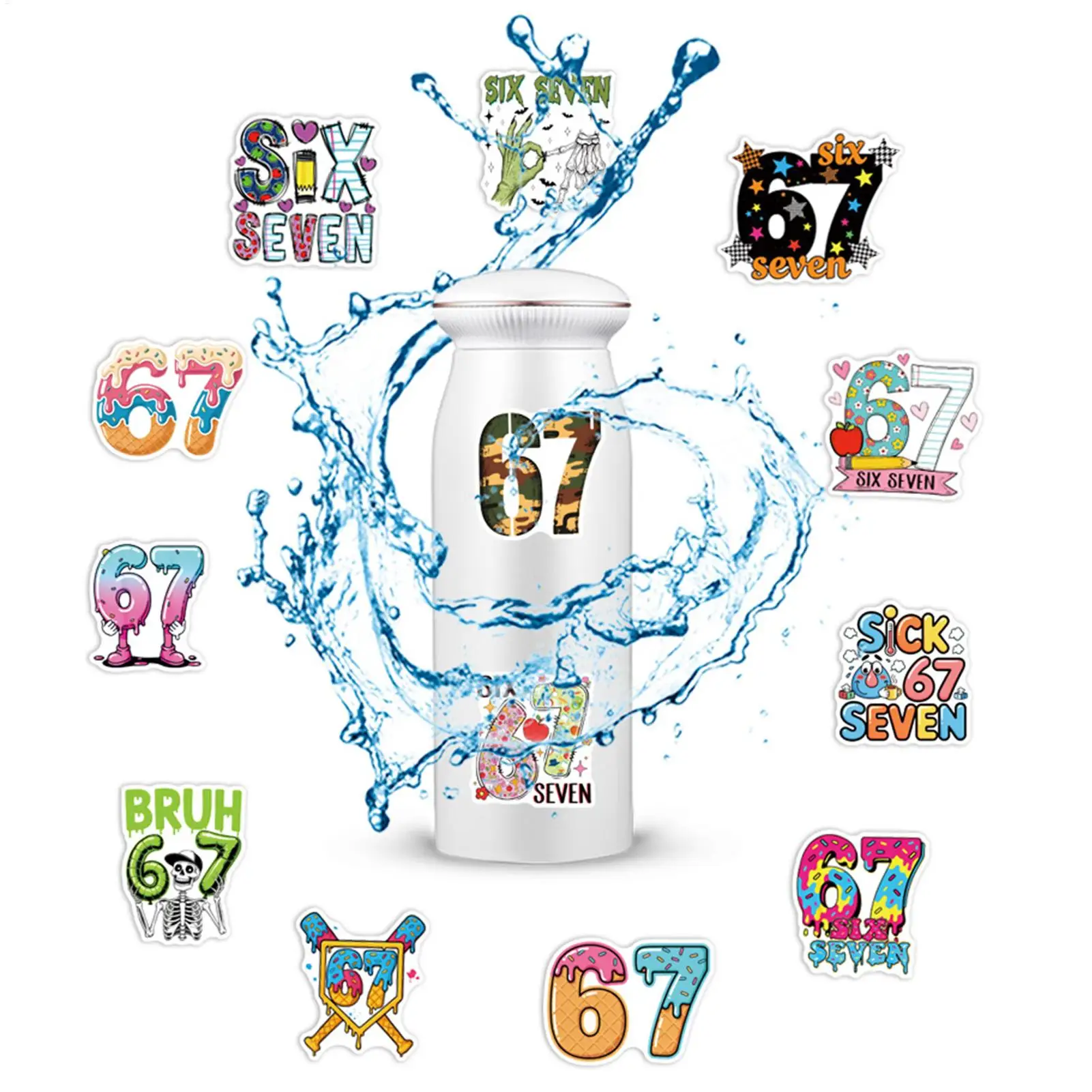 

Наклейка-каракули, 50 листов, водонепроницаемые самоклеящиеся бирки, водонепроницаемые наклейки для делового дома, двери, бутылки вина, чашки, упаковка