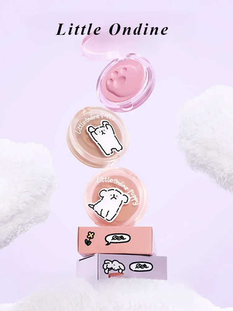 Monocromático Puppy Blusher creme, bochecha em pó, duradouro, fosco, natural, maquiagem facial portátil