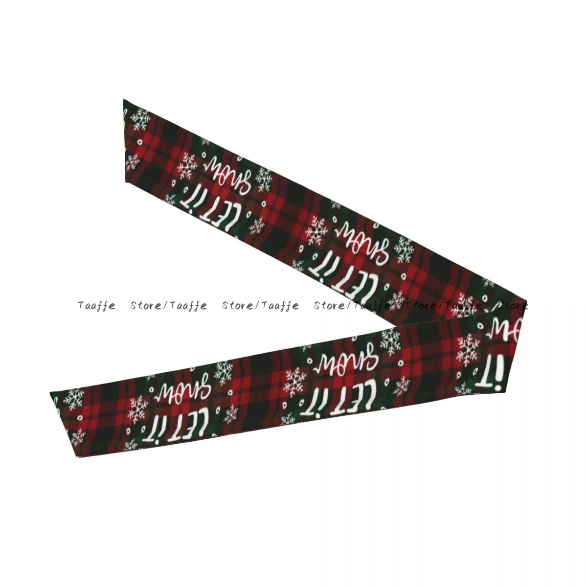 عصابة العصابة Let It Snow Christmas Tartan هيرباند ربطة رأس رياضية عقال إكسسوارات الشعر